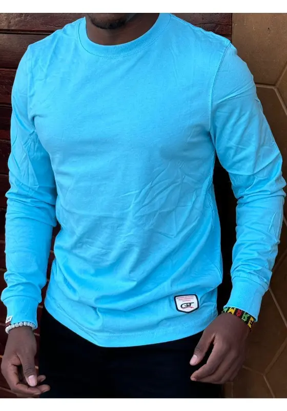 Long sleeved sky blue