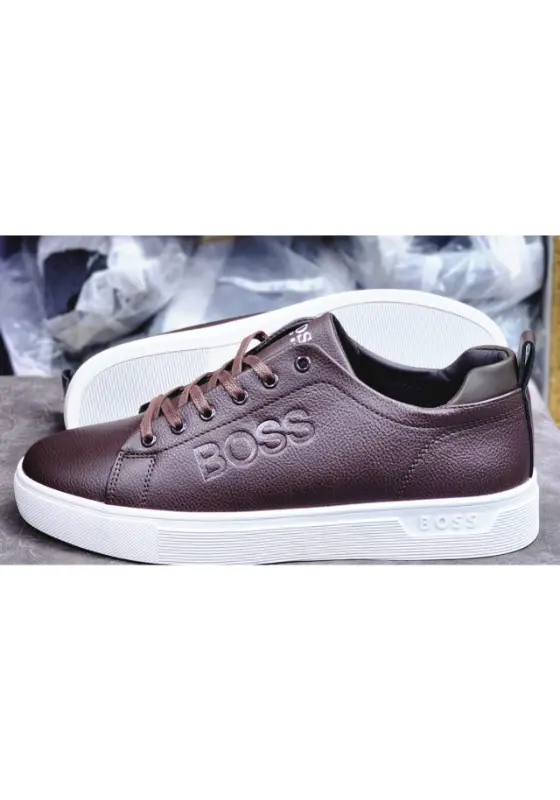 Hugo boss cassual brown and white
