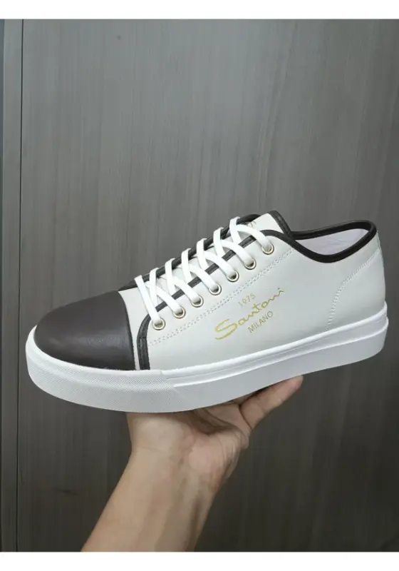 Milano  black white leather casual