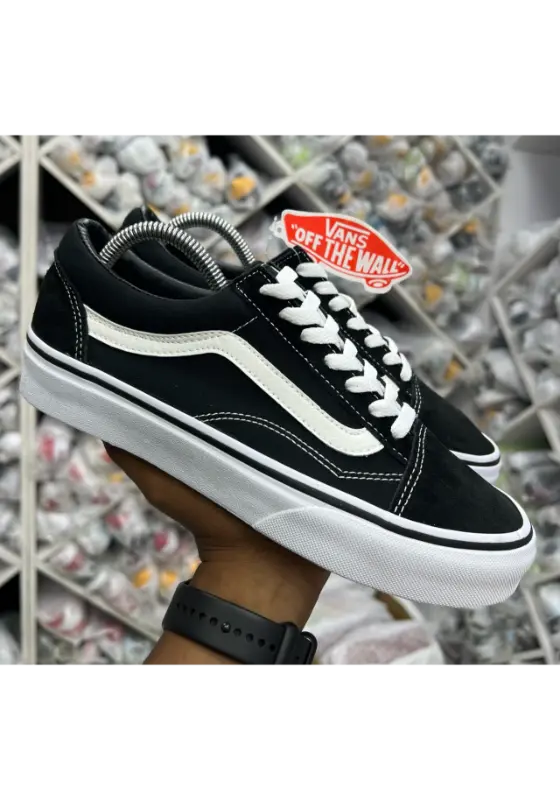 old skool black and white vans