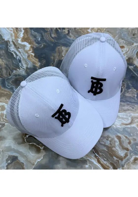 white Burberry Monogram Motif baseball cap