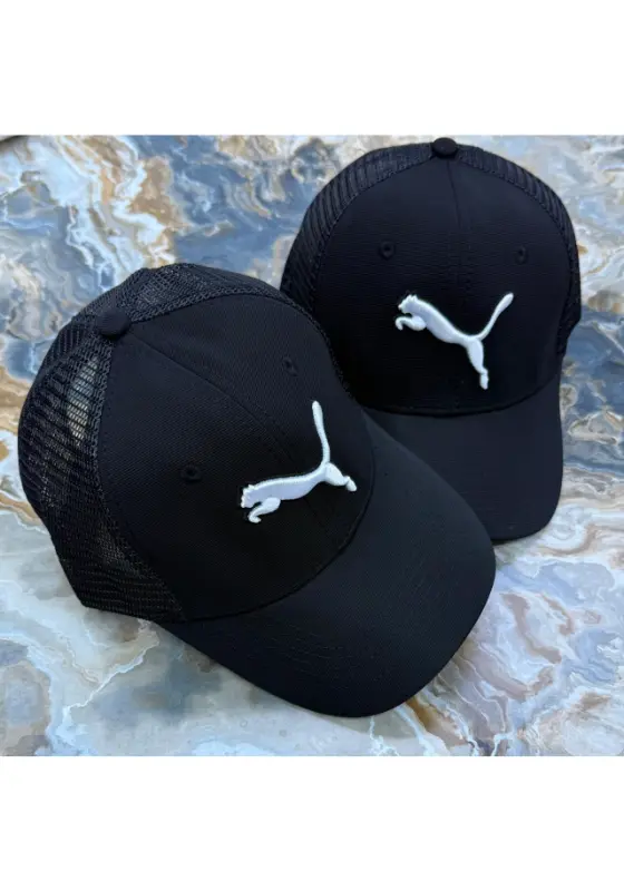 black Puma Trucker Cap