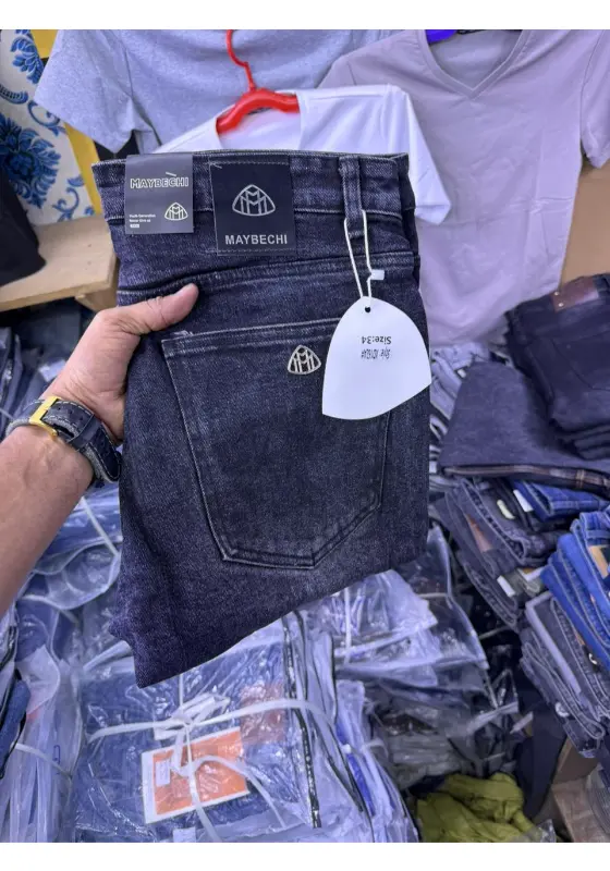 MAYBECHI black denim jeans